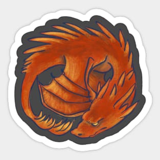 Red Little Wyvern Sticker